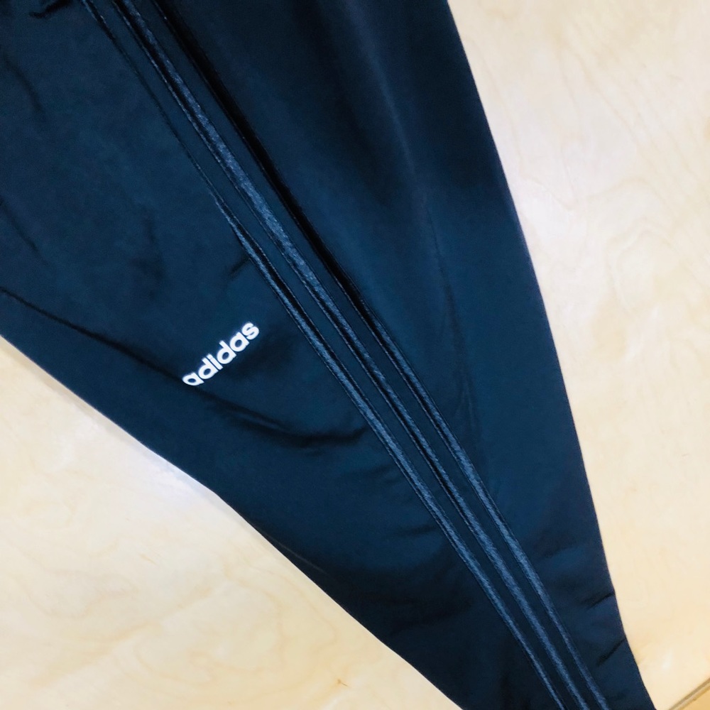 NWT Women’s Adidas Black, 3 Striped Tapered Pants - Picture 4 of 6